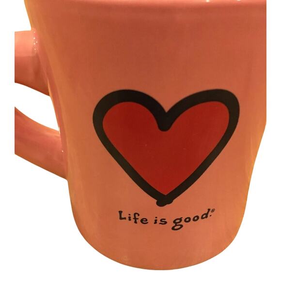 LIFE IS GOOD Mug Red Heart Pink “Do What You Like. Like What You Do" Valentine's - Picture 8 of 9